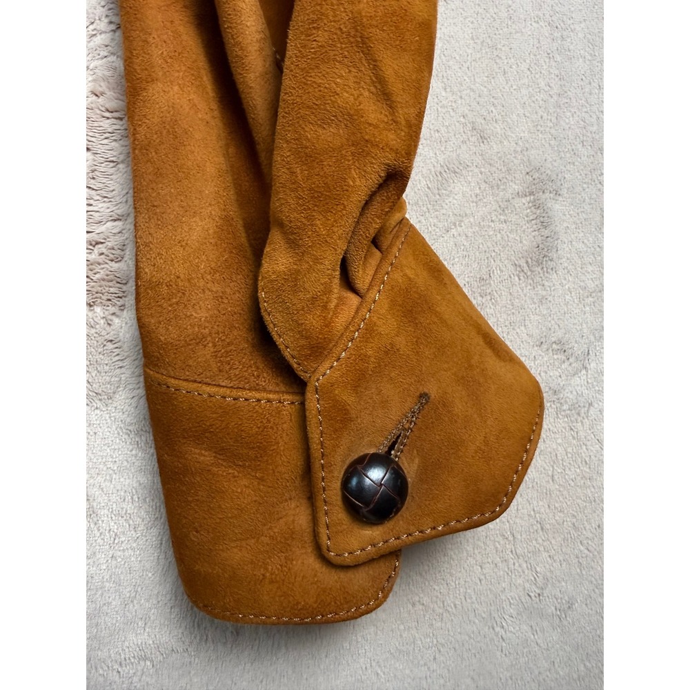 Phil Rosenblath Vintage 70s Safari Suede Jacket Mens M Brown Excellent Belted - Picture 13 of 14